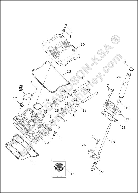 ROCKER ARM ASSEMBLY AND PUSHRODS